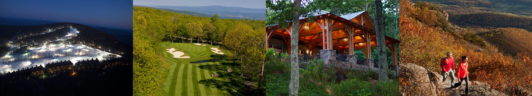 view of wintergreen in all four seasons